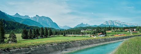 Die Isar und ihr Kanal in Krün —   8 Bilder —  L'Isar et son canal à Krün