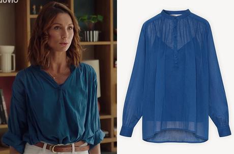 DEMAIN NOUS APPARTIENT : la blouse bleue de Raphaëlle dans l’épisode 1204