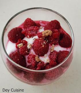 Mascarpone, fraomboise & biscuit pour verrine gourmande