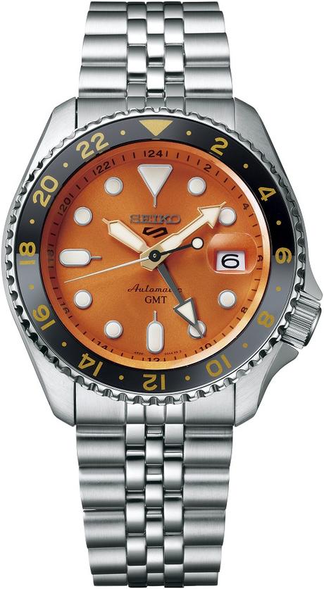 Nouvelles Seiko 5 SKX Sports Style GMT series Seiko 5 SKX Sports Style GMT series orange