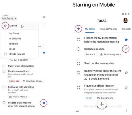 Google Tasks gagne une nouvelle fonctionnalité importante pour mobile et ordinateur Les étoiles indiquent les tâches qui sont plus importantes que les autres - Google Tasks gagne une nouvelle fonctionnalité importante pour les mobiles et les ordinateurs de bureau