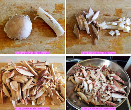 Tarte Vegan aux champignons, petits pois et épinards d'Asie Tarte Vegan aux champignons, petits pois et épinards d'Asie