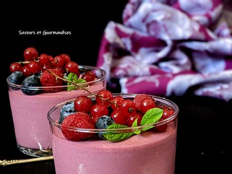 Bavarois aux fruits rouges.