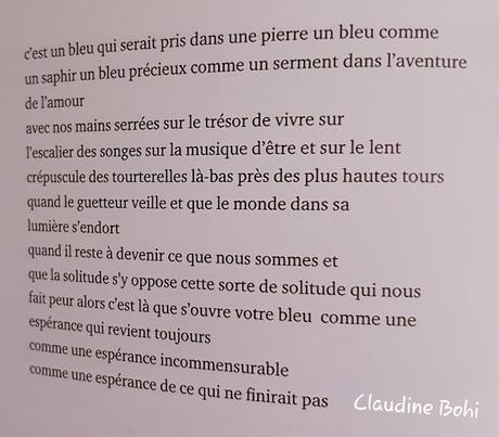 Un recueil qui traverse l'azur