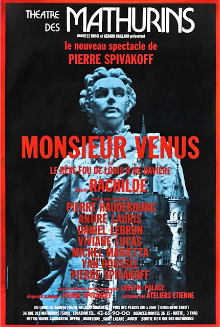 Affiche de 1988 pour la pièce Monsieur Vénus ou Le rêve fou de Louis II de Bavière de Pierre Spivakoff