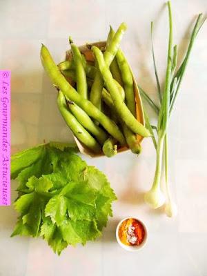 Fèves et feuilles de vigne à l'indienne (Vegan) Fèves et feuilles de vigne à l'indienne (Vegan)