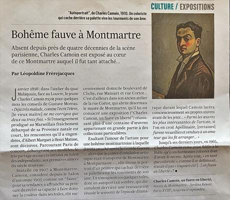Musée de Montmartre – Jardins Renoir – exposition CHARLES CAMOIN – « Un fauve en liberté » jusqu’au 11 Septembre 2022.