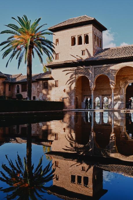 jardin espagnol lac palmier extérieur