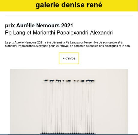 Galerie Denise René – exposition prix Aurélie Nemours –