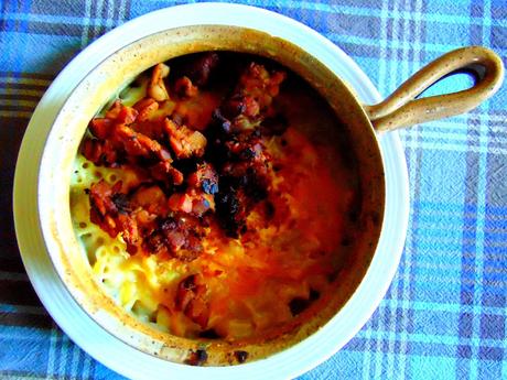 Mac'n cheese végétal au micro-ondes avec tempeh bacon