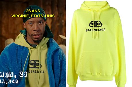 SNOWFLAKE MOUNTAIN : Solomon’s yellow sweatshirt in S1E1 SNOWFLAKE MOUNTAIN : Solomon’s yellow sweatshirt in S1E1