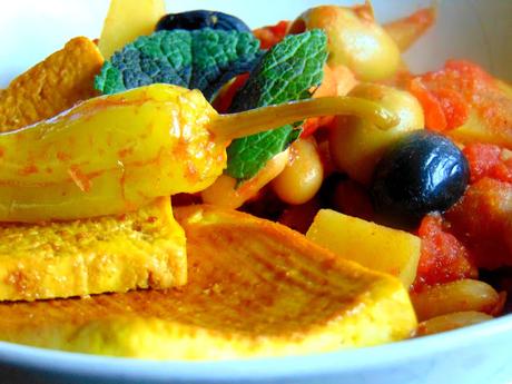 Ragoût de pommes de terres et haricots blancs inspiré du Maghreb