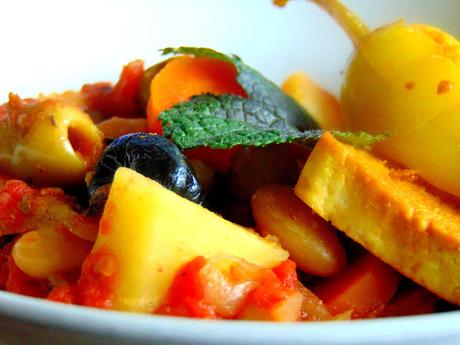Ragoût de pommes de terres et haricots blancs inspiré du Maghreb