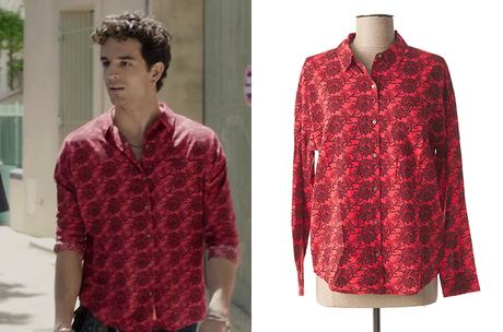 ICI TOUT COMMENCE : le chemisier rouge à fleurs de Greg dans l’épisode 435