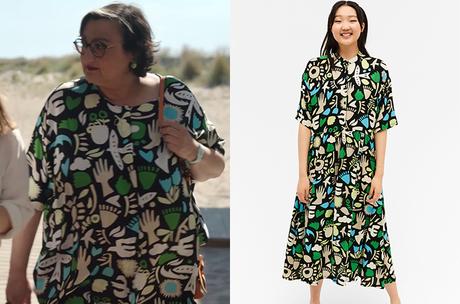 DEMAIN NOUS APPARTIENT : la robe à motifs rigolos de Mona dans l’épisode 1223