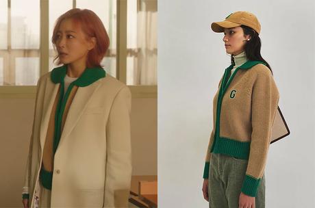 TOMORROW : Koo Ryeon’s beige and green cardigan in S1E01