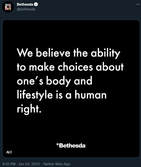 Plus de sociétés de jeux vidéo soutiennent l’avortement à la suite du renversement de Roe V. Wade, y compris Warner Bros. Games, Sega et Bethesda Plus de sociétés de jeux vidéo soutiennent l’avortement à la suite du renversement de Roe V. Wade, y compris Warner Bros. Games, Sega et Bethesda
