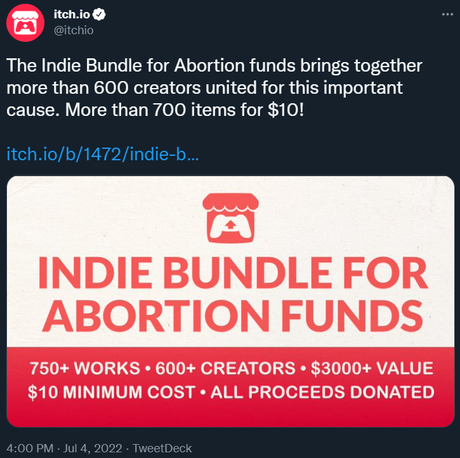 Plus de sociétés de jeux vidéo soutiennent l’avortement à la suite du renversement de Roe V. Wade, y compris Warner Bros. Games, Sega et Bethesda