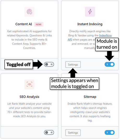 Comment configurer IndexNow à l’aide du plugin Rank Math WordPress SEO Modules de référencement de mathématiques de classement