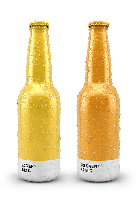 Astucieux : Des étiquettes de bière assorties aux couleurs Pantone correspondantes