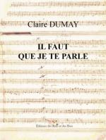 Claire Dumay  il faut que je te parle