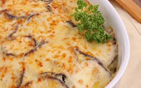 oussaka au chèvre frais, une savoureuse moussaka légère à base d’aubergines et de chèvre frais, facile et simple à réaliser