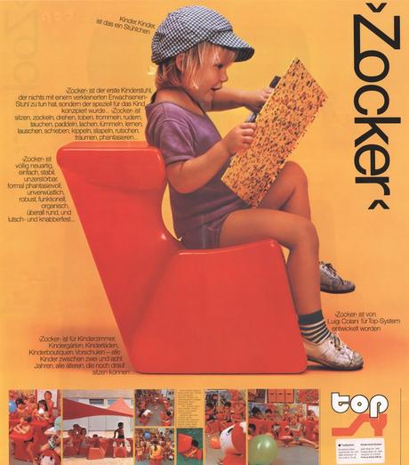 [1972] Zocker, l’assise multifonctionnelle destinée aux enfants selon Luigi Colani