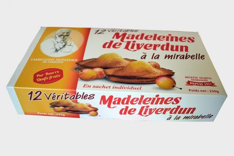 Une boîte de madeleines de Liverdun à la mirabelle (photo par French Moments)