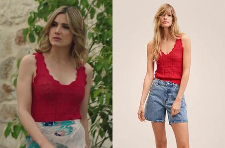 ICI TOUT COMMENCE : le top rouge ajouré de Constance dans l’épisode 442