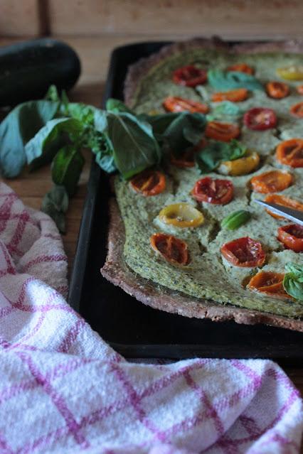 Pizza à la crème de courgette (vegan)