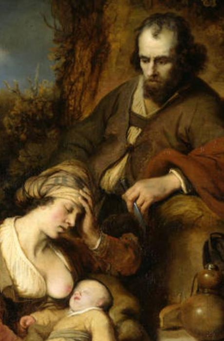 1644 ferdinand_bol_rest_flight_egypt Gemaldegalerie Alte Meister, Dresden detail