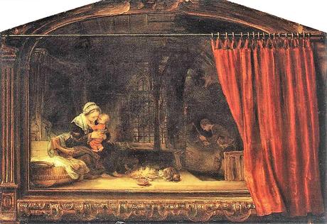 1646 Rembrandt ou studio,_The_Holy_Family_with_a_Curtain,_1646,_Museum_Schloss_Wilhelmshohe_Kassel