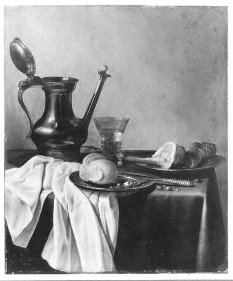 1660 Heem_Breakfast Manner of Pieter Claesz National Museum in Warsaw detruit en 1939-40