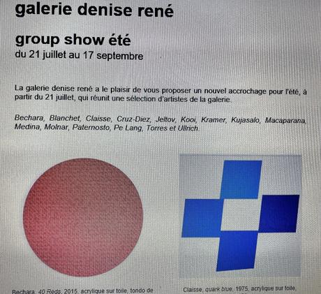 Galerie Denise René « Group show été »
