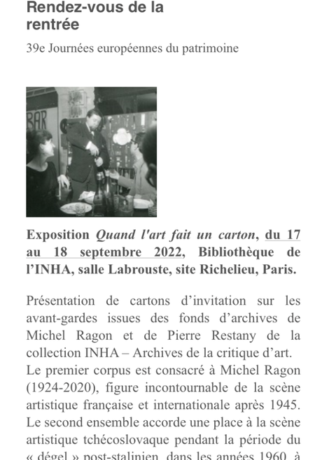 Archives de la Critique d’art : Juillet 2022. dernier  no le 58.