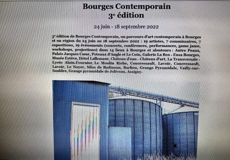 3me édition BOURGES CONTEMPORAIN 24 Juin/18 Septembre 2022.