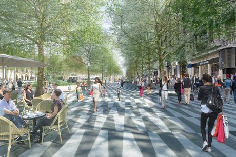 BRUXELLES : réaménagement piéton du boulevard de Waterloo et de l’avenue de la Toison d’Or