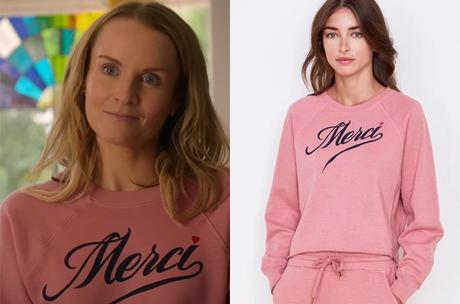 High School Musical: The Musical: The Series : Miss Jen’s « Merci » print sweatshirt