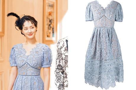 DALI & COCKY PRINCE :  Da-Li’s  blue lace dress in S1E01