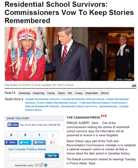 Les Natives du Canada: entre passé et présent