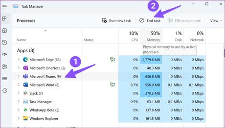 Les 9 meilleures façons de corriger l’échec du processus Microsoft Teams avec une erreur inattendue