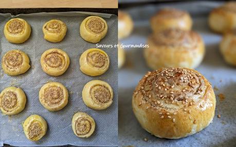 Brioches au Tahini et au Sésame.