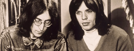 John Lennon et Mick Jagger