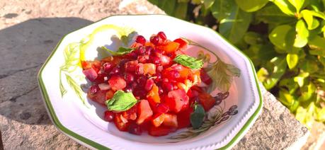 Salade de tomates et grenade d'Ottolenghi