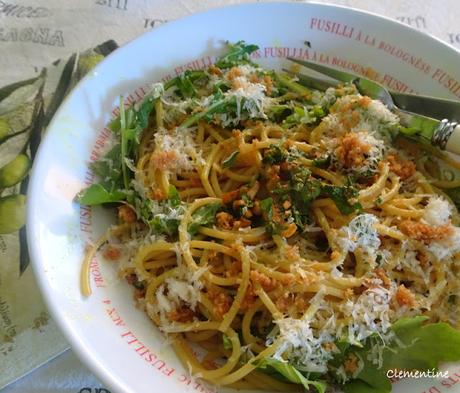 Spaghettis à la roquette Spaghettis à la roquette