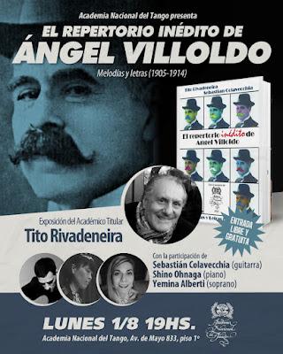 Angel Villoldo à l’affiche de la Academia Nacional del Tango ce soir [à l’affiche]