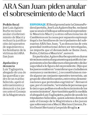 Le parquet fait appel du non-lieu en faveur de Macri dans les écoutes du ARA San Juan [Actu]