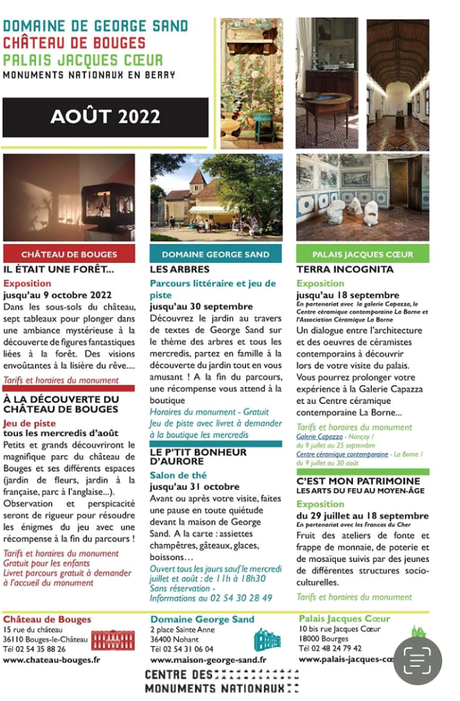 Centre Val de Loire (Sologne et Berry) Août 2022.