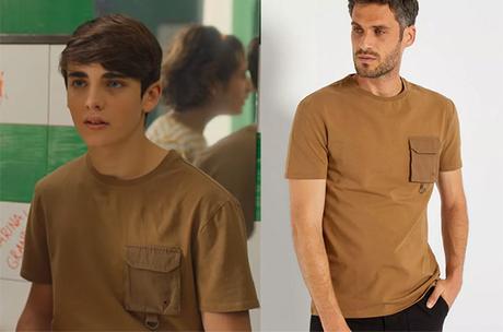 AG3NDA : le t-shirt marron à poche de Pietro dans l’épisode 1×11