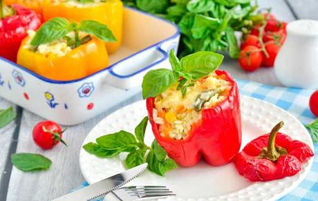 Poivrons Farcis au Riz et aux Légumes ww